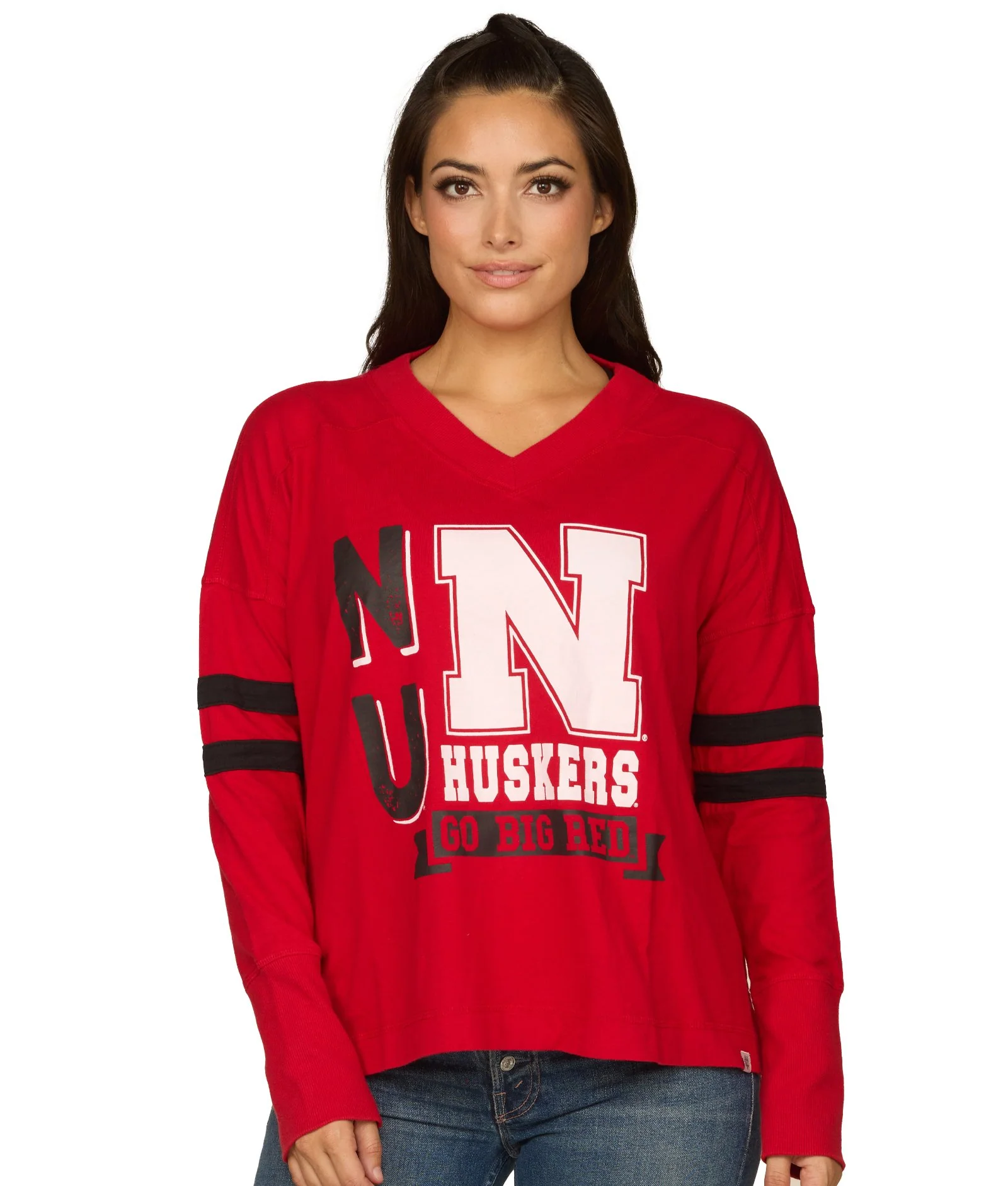 Nebraska Cornhuskers Violet Oversized Long Sleeve Knit Top