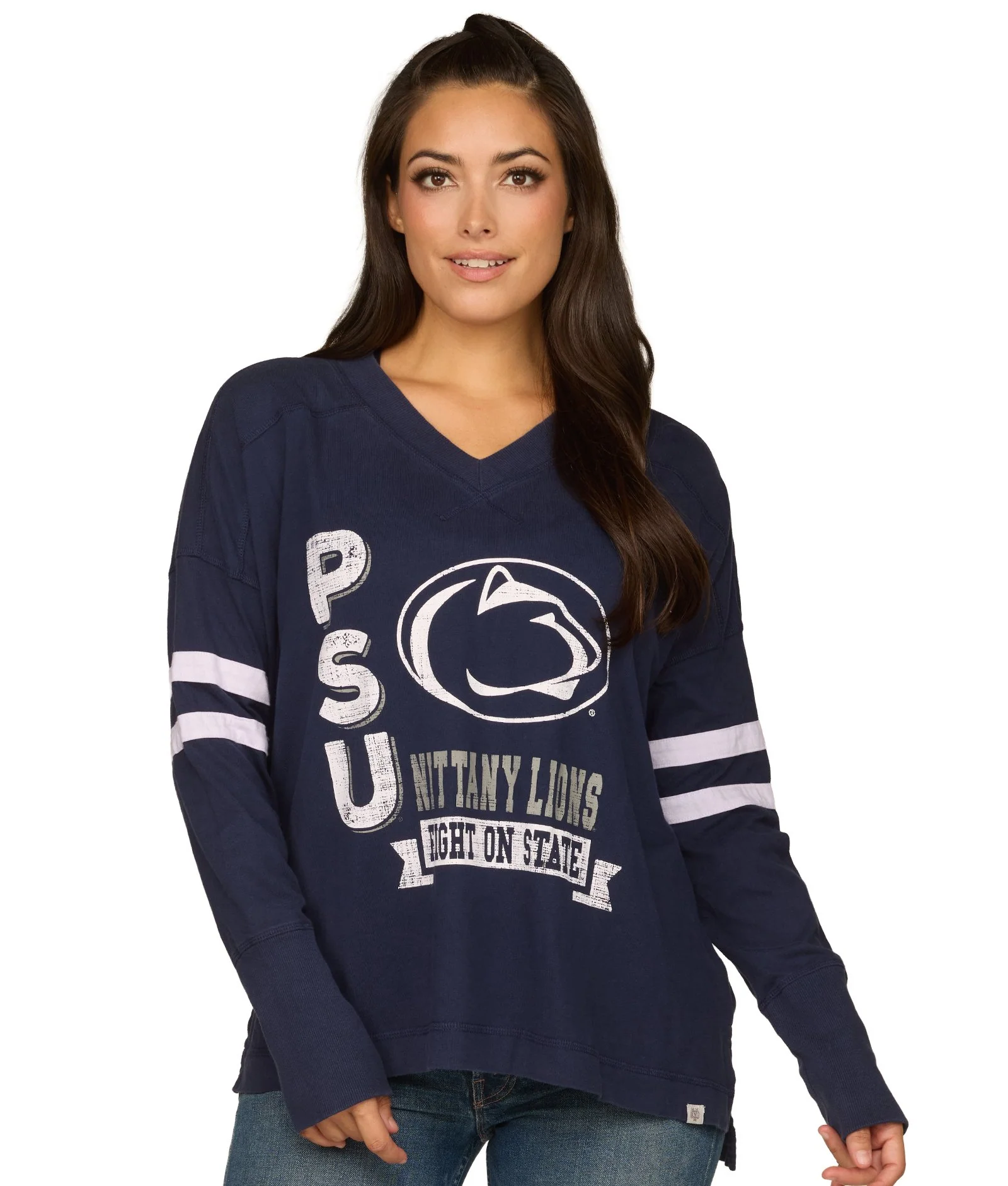 Penn State Nittany Lions Violet Oversized Long Sleeve Knit Top